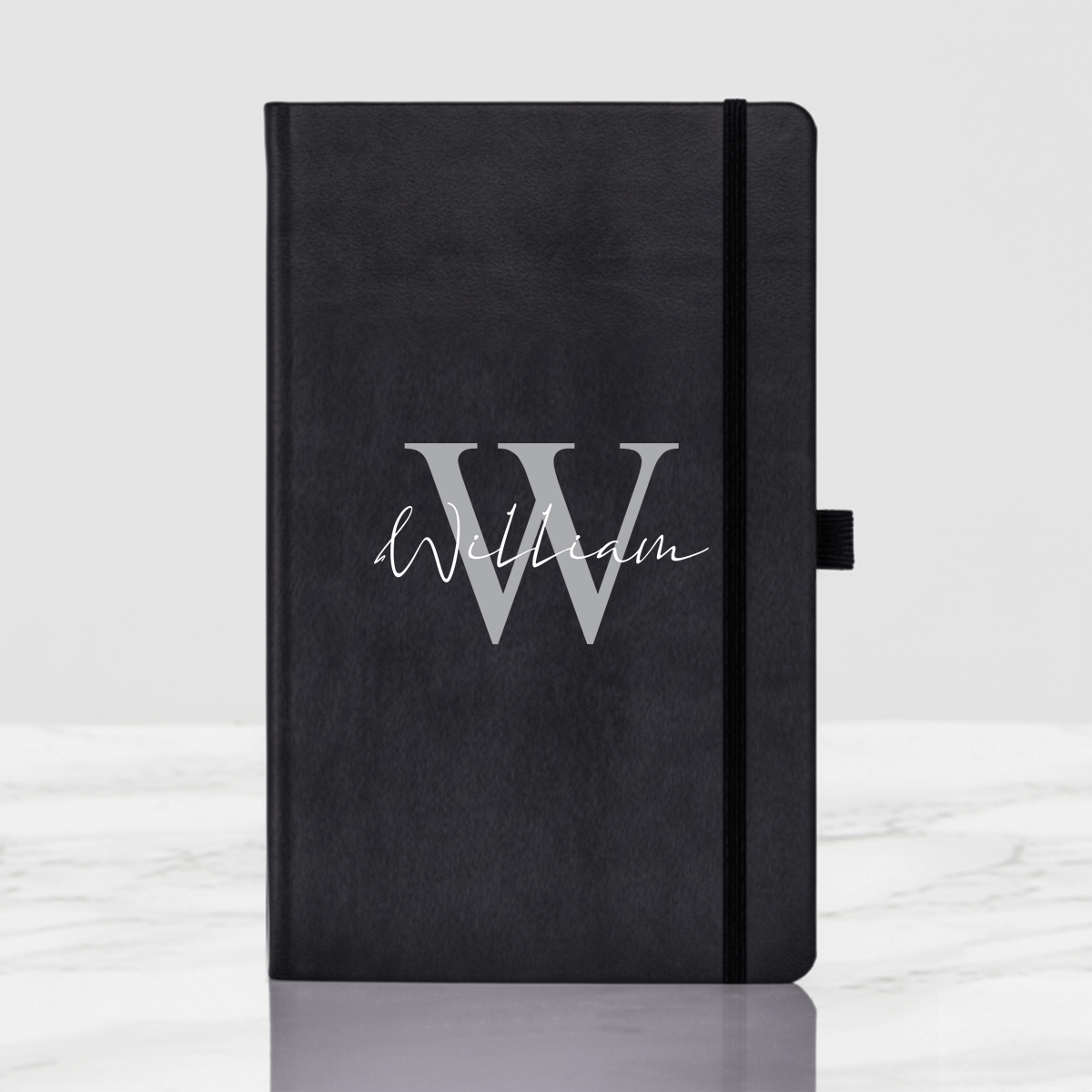 Initial Name Black Castelli Notebook