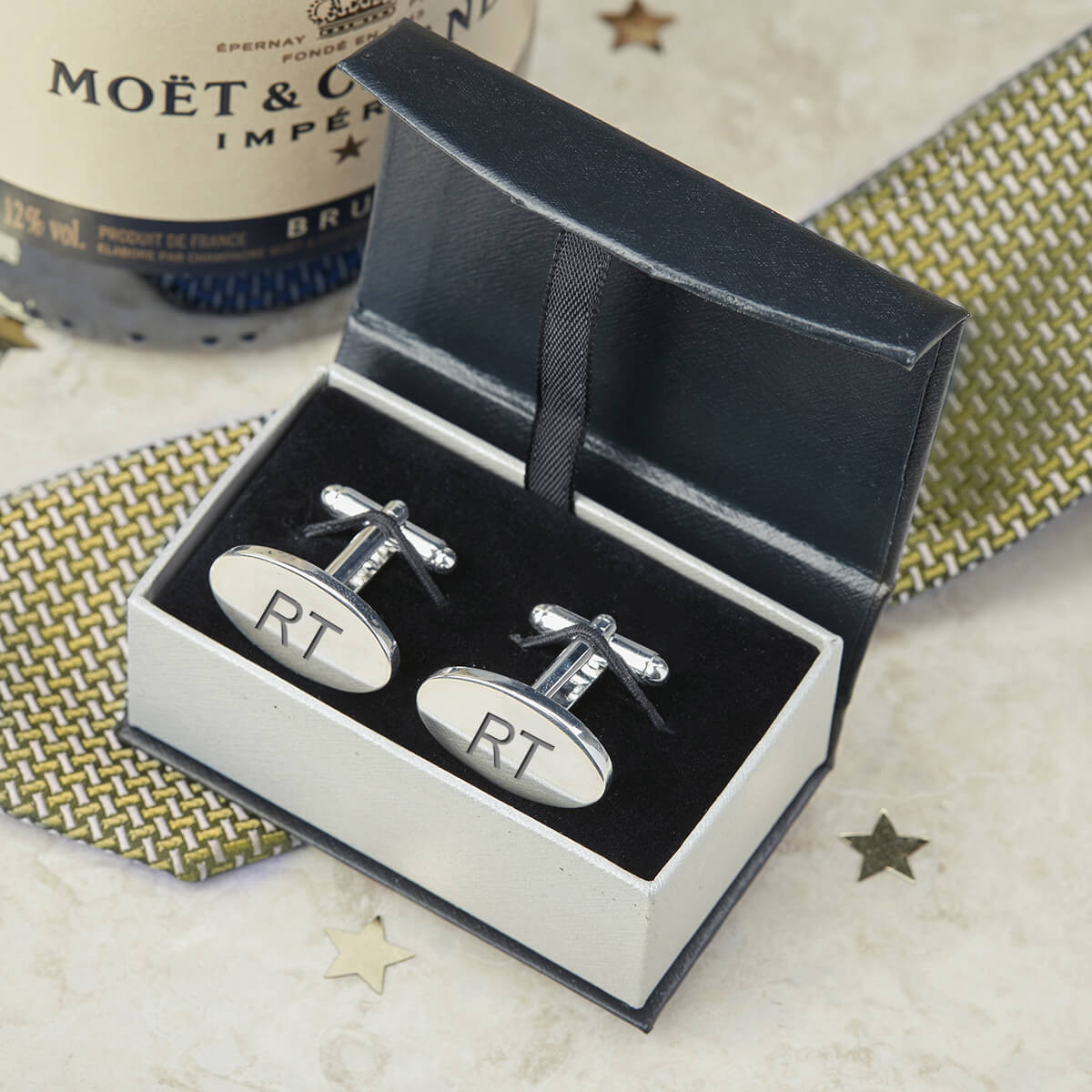 personalised initials cufflinks