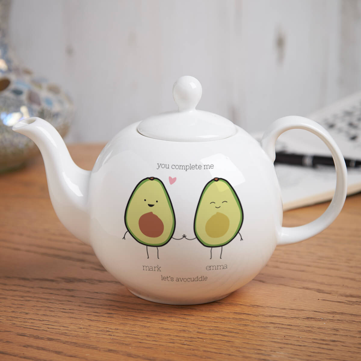  Personalised Let's Avocuddle Pot Belly Teapot