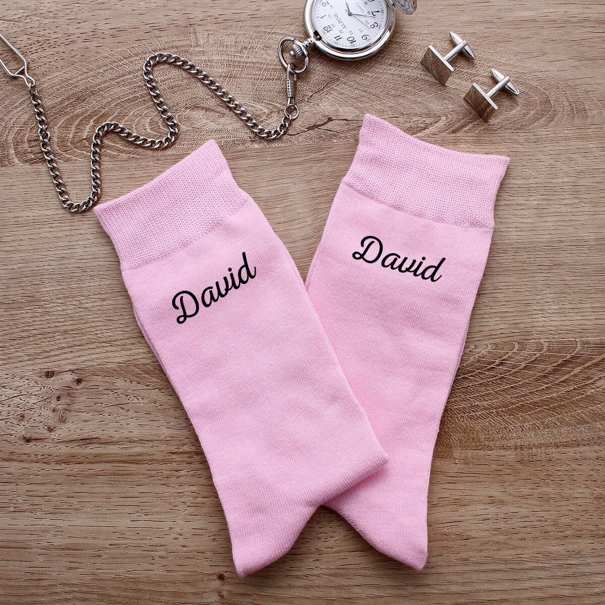 personalised pink name socks