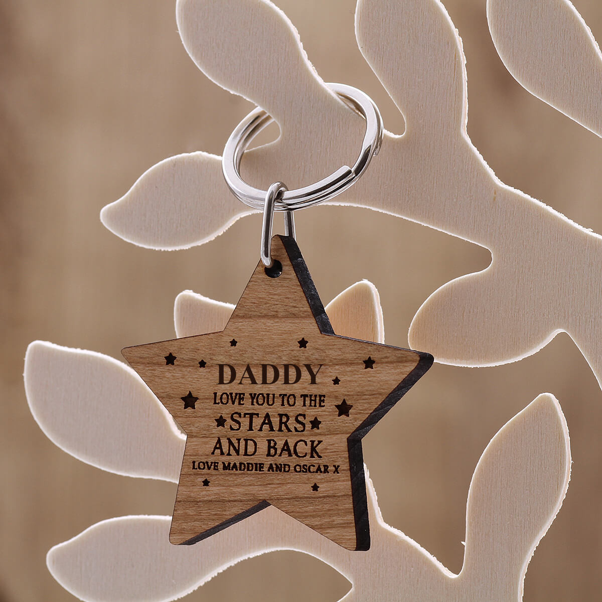 Personalised star keyring shop