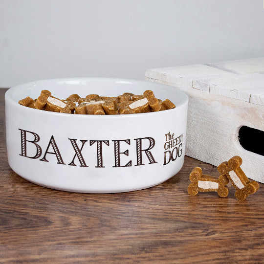 Personalised Greedy Dog Bowl Boutique Gifts