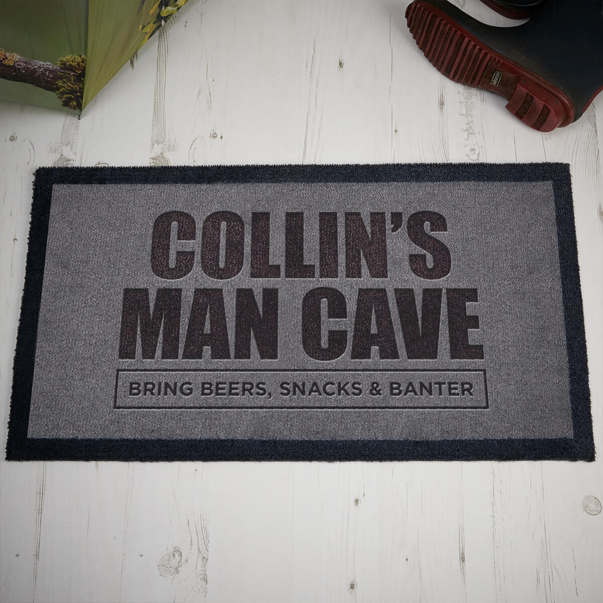 personalised man cave doormat