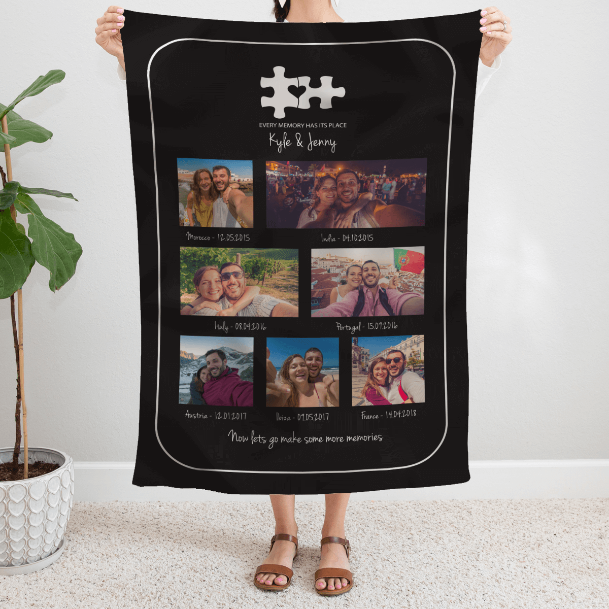 Memories Photo Collage Blanket