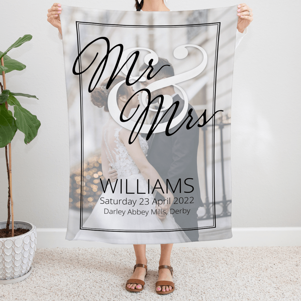 Mr & Mrs Photo Blanket