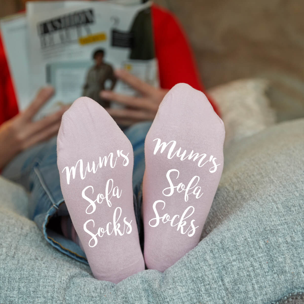 personalised name sofa socks