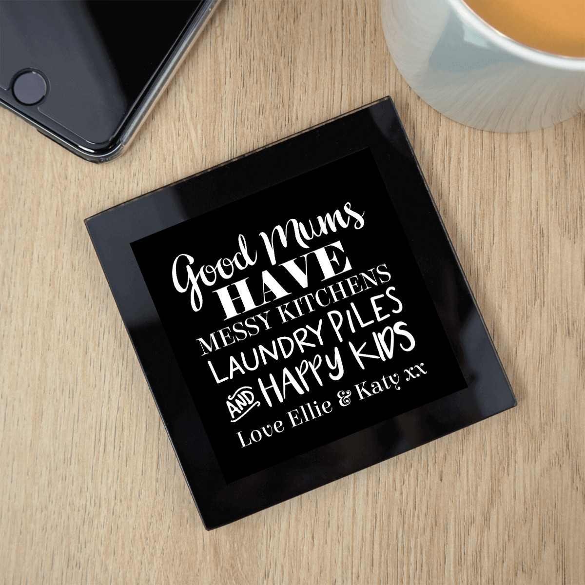 Funny shop glass coasters