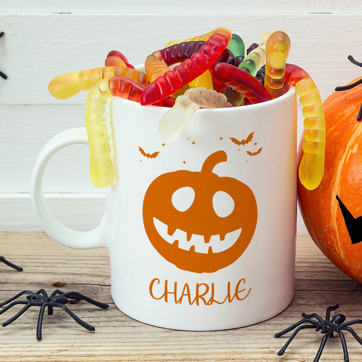 personalised Halloween Pumpkin Durham Mug