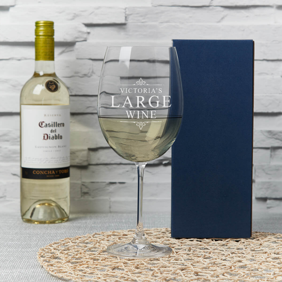 Personalised Ornate Giant Wine Glass