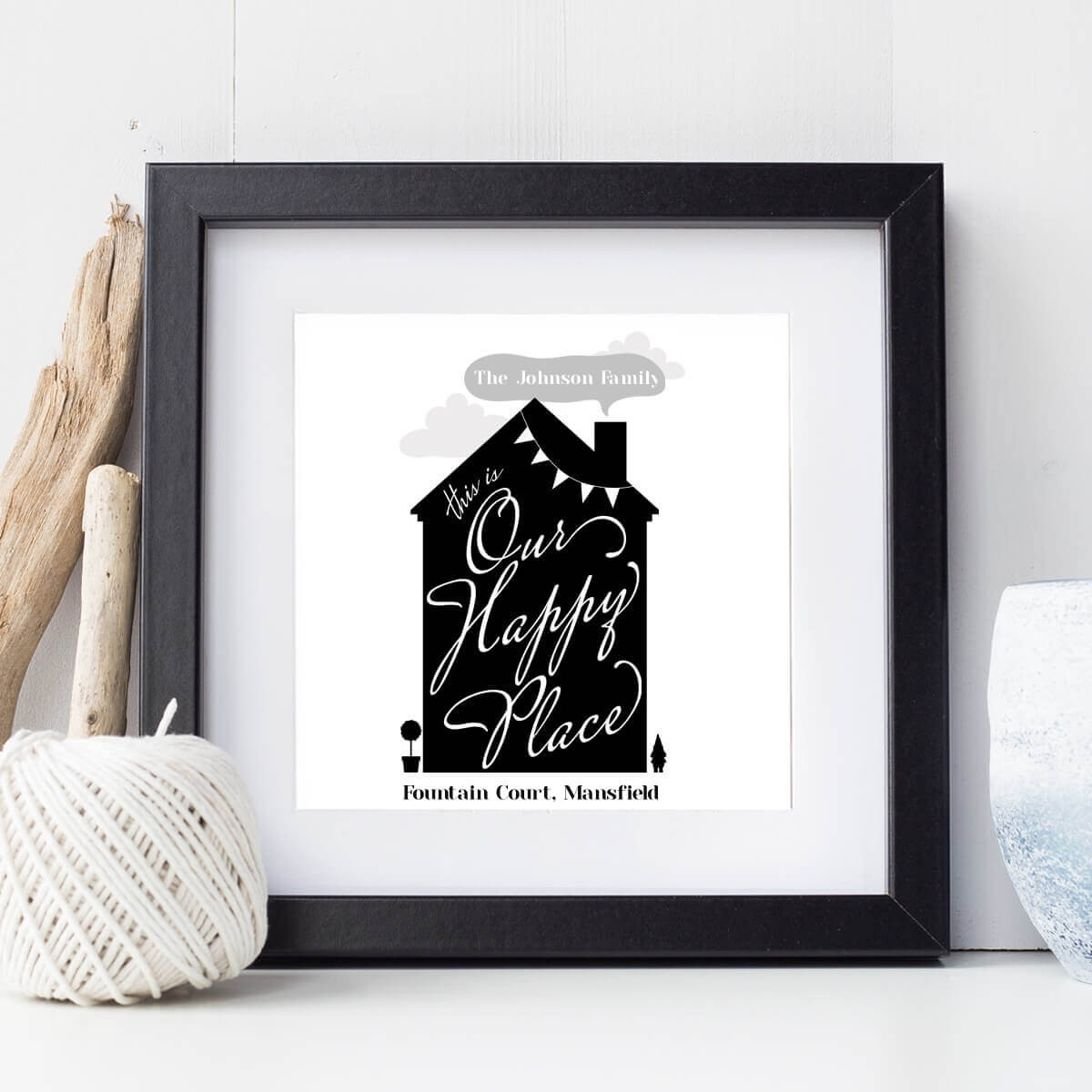Personalised Our Happy Place Wall Art