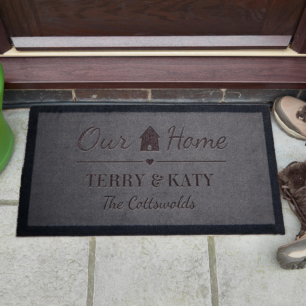 personalised our home doormat