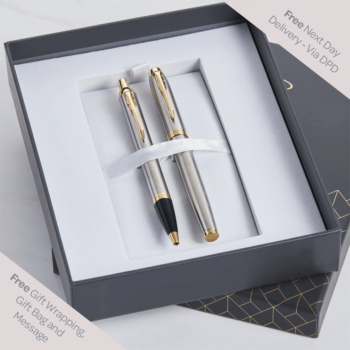 personalised Parker Jotter Duo Pen Gift Set