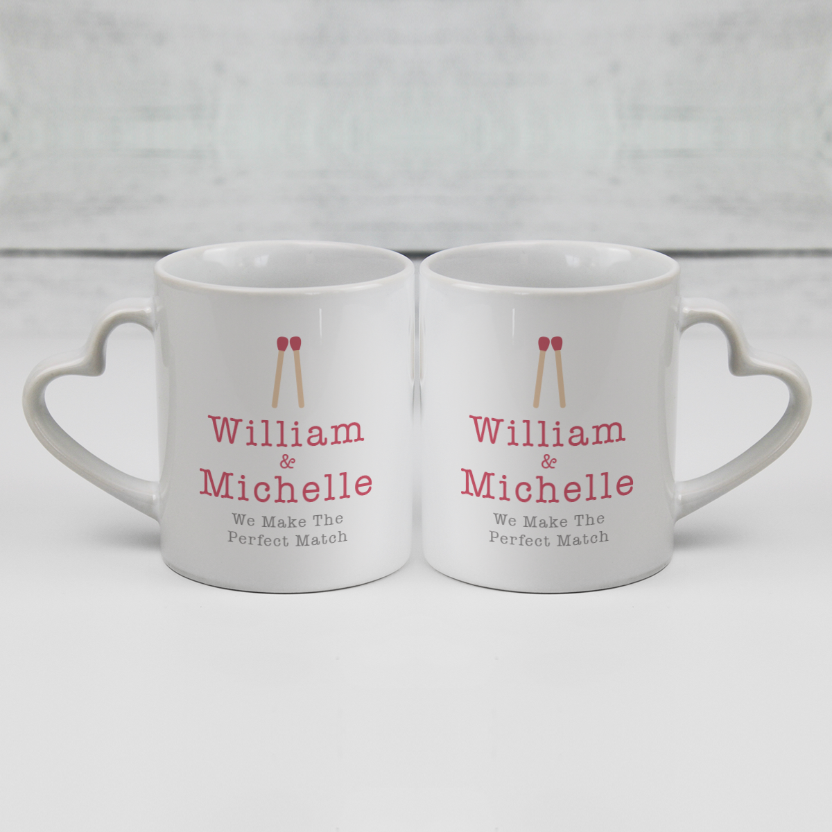 Perfect Match Heart Handle Mug