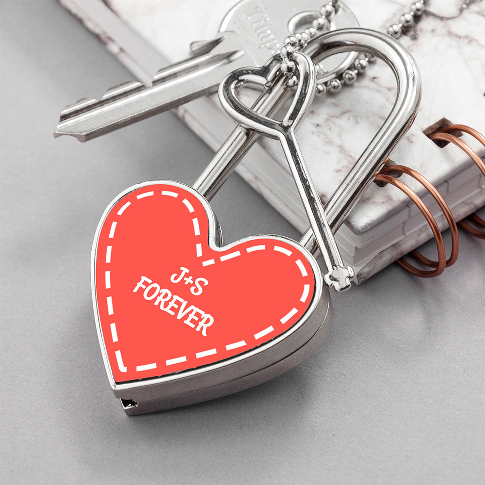 personalised Parisienne Heart Padlock