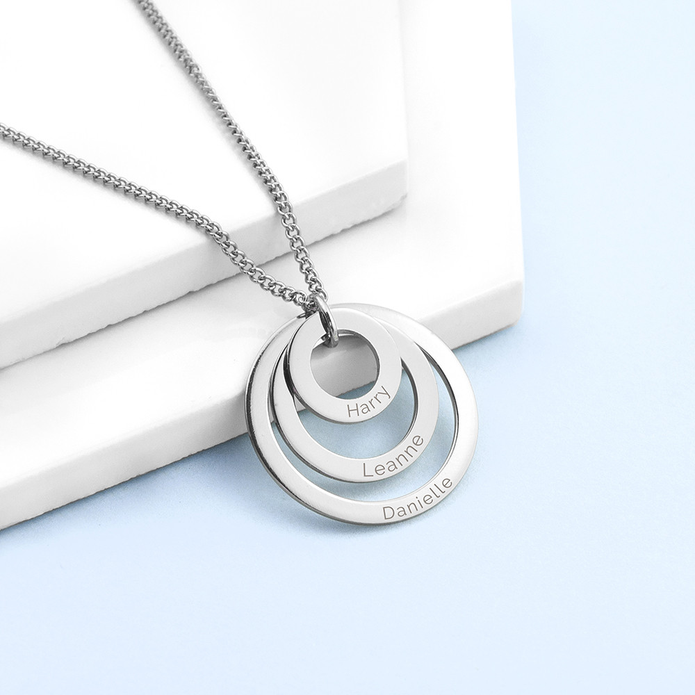 personalised Rings of Love necklace