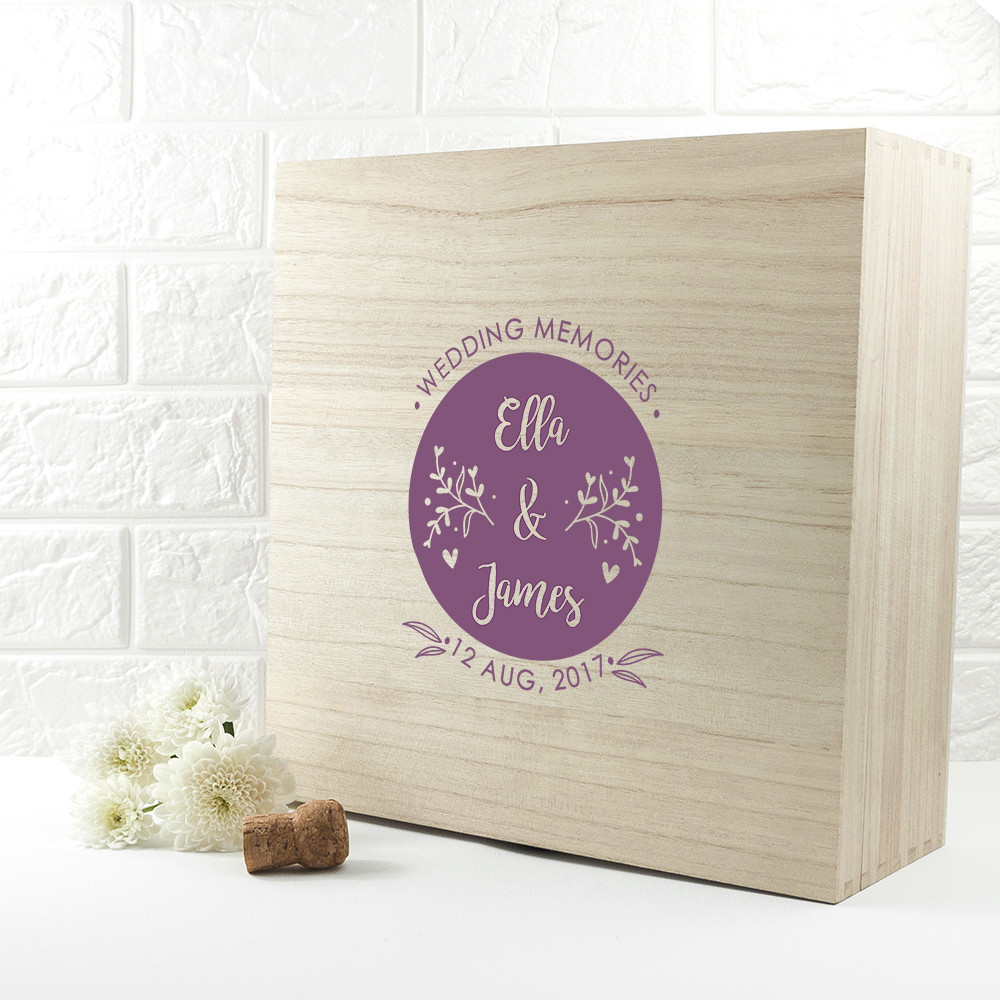 personalised Wedding Memory Box