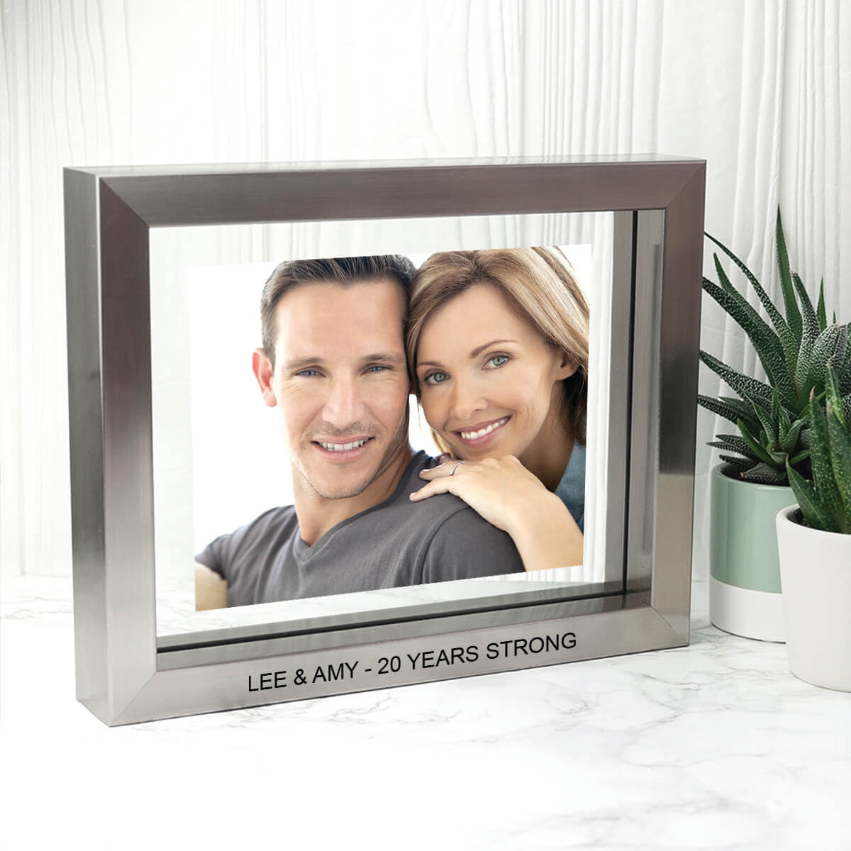 Metallic Grey Toned Photo Frame