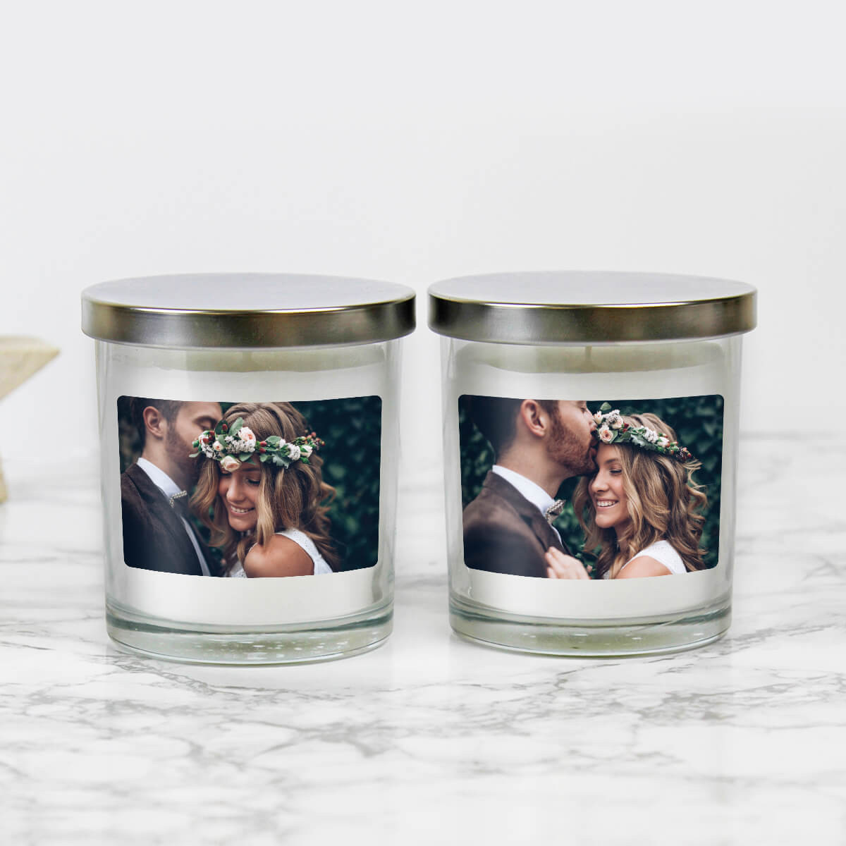 personalised Photo Candles Set