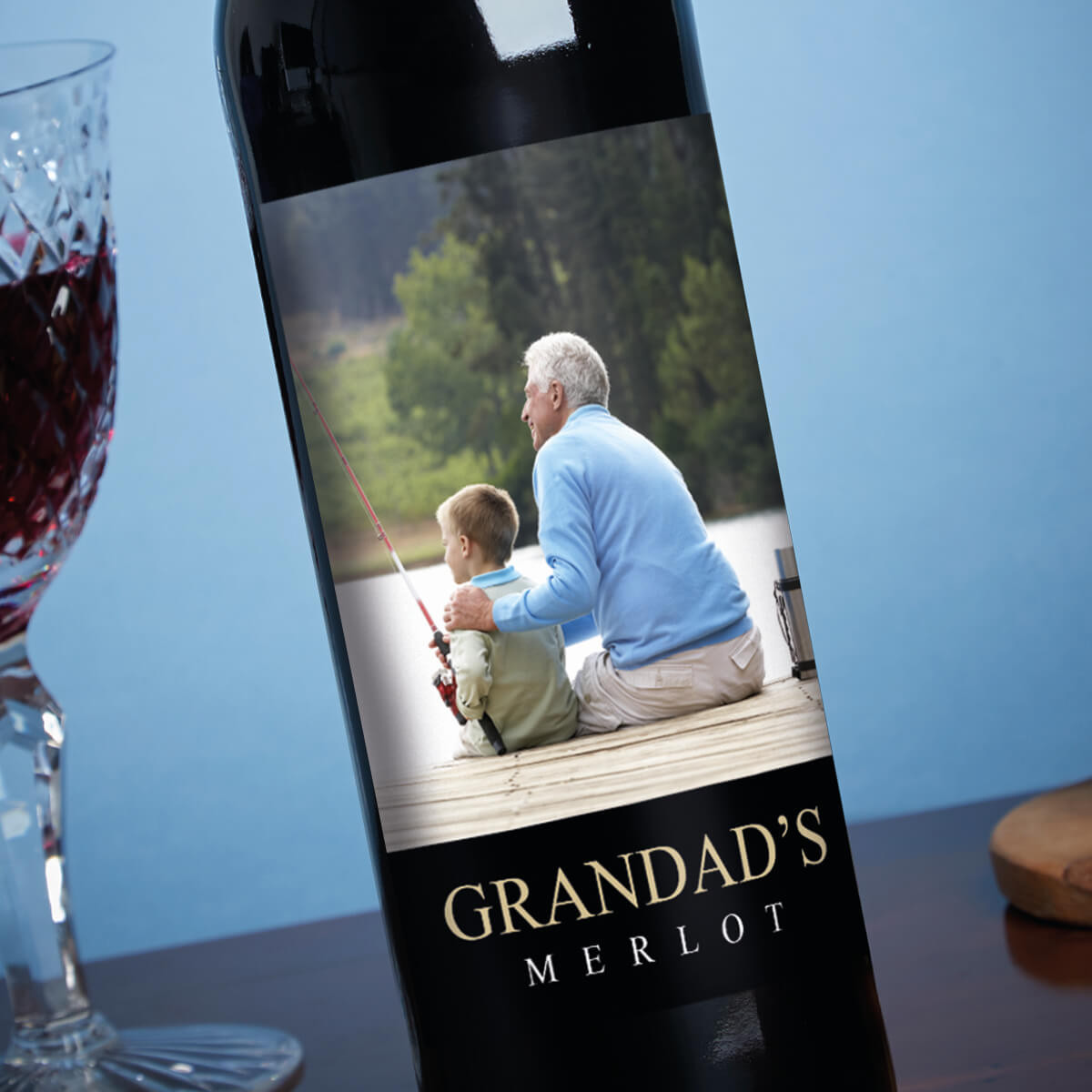 personalised Photo Upload Merlot Red Wine