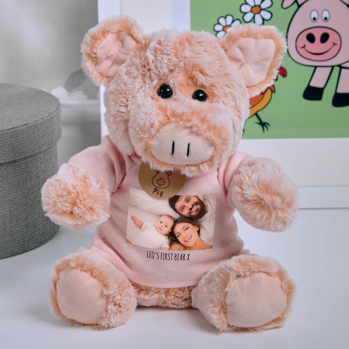 personalised Pig Photo Bear