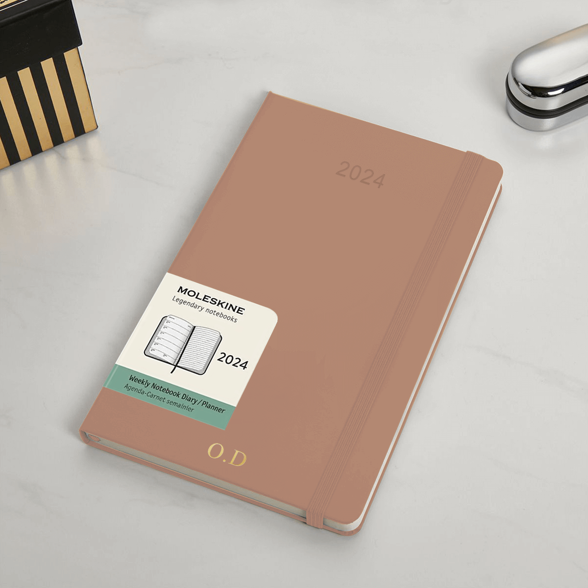 Personalised Sandy Brown Moleskine 2024 Diary Boutique Gifts