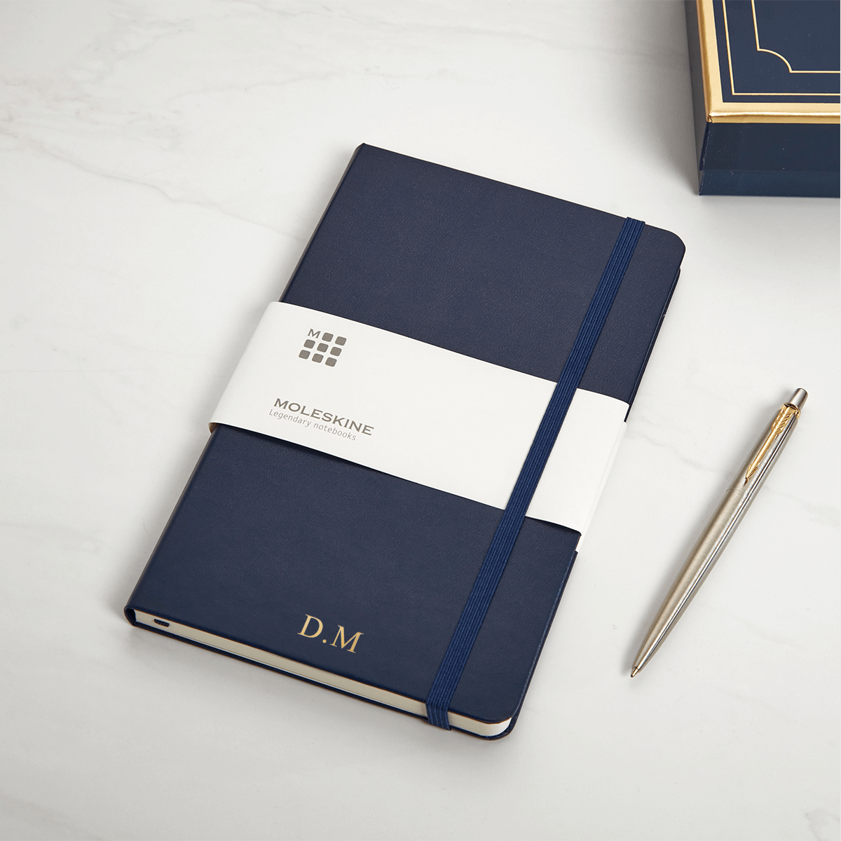 personalised Blue Moleskine Notebook