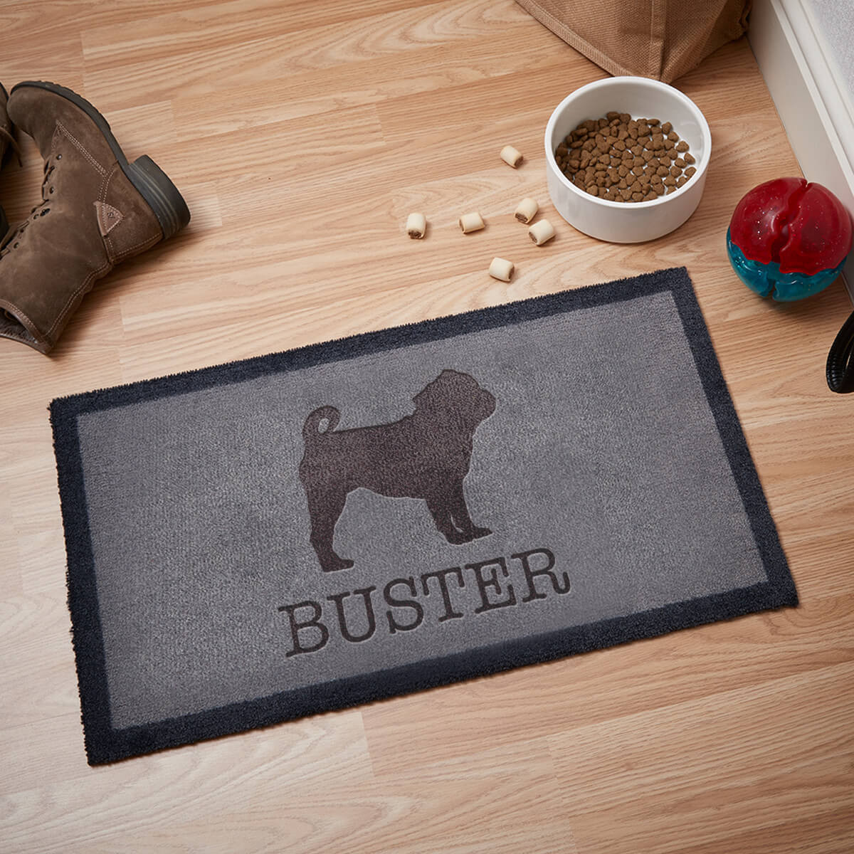 personalised pug doormat