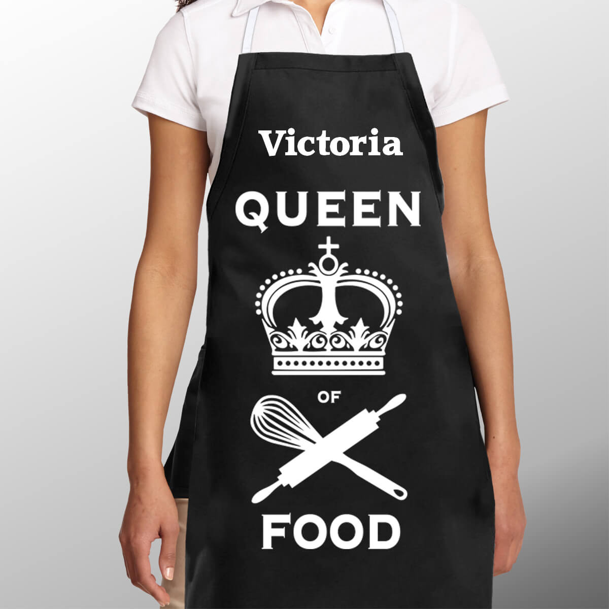 Personalised Queen of Food Apron