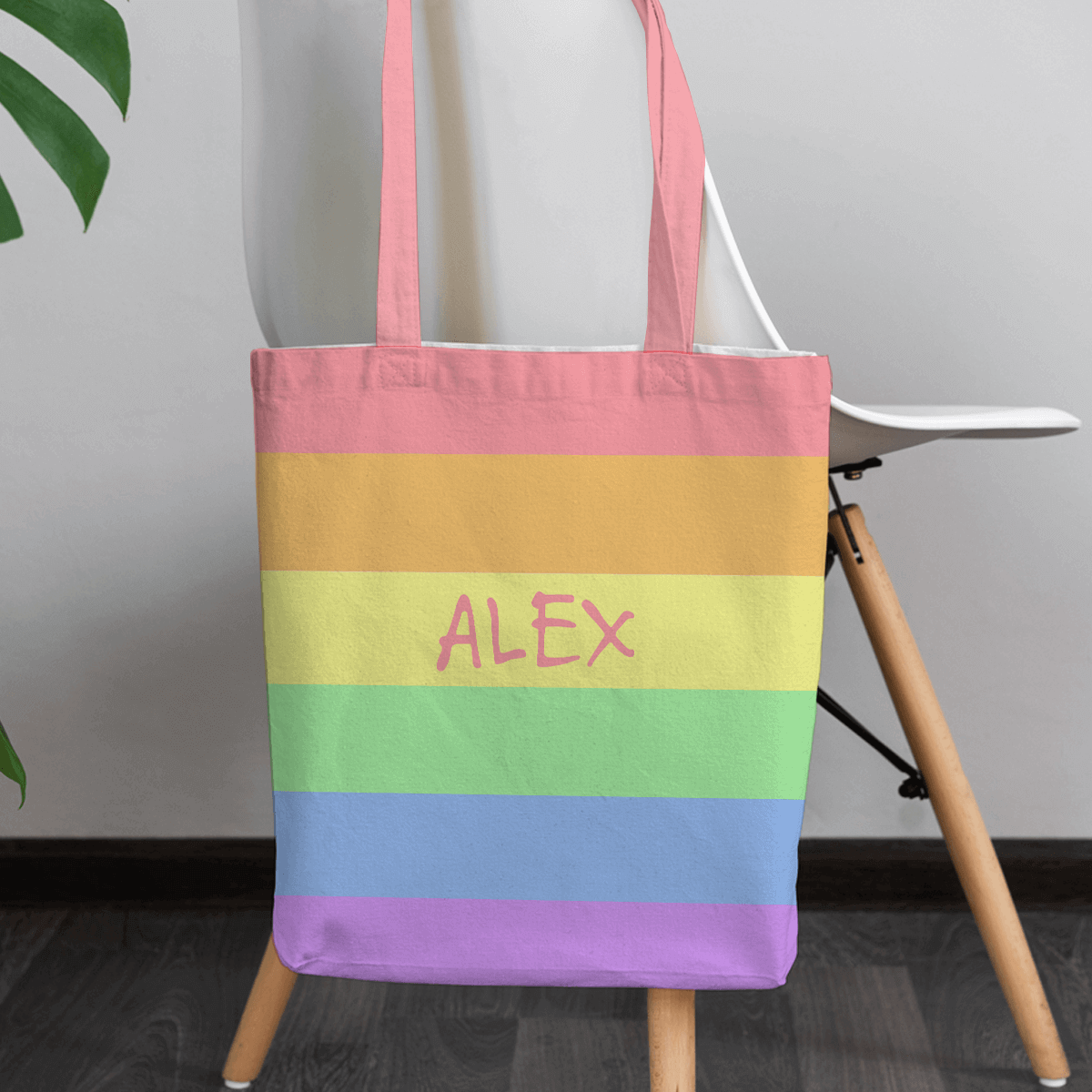 rainbow tote bag