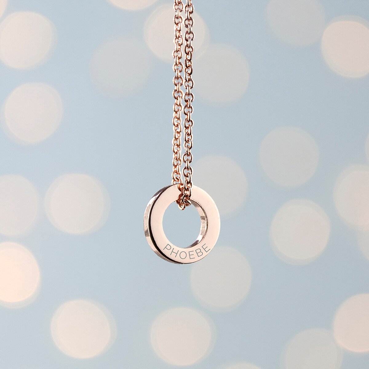 personalised mini ring necklace