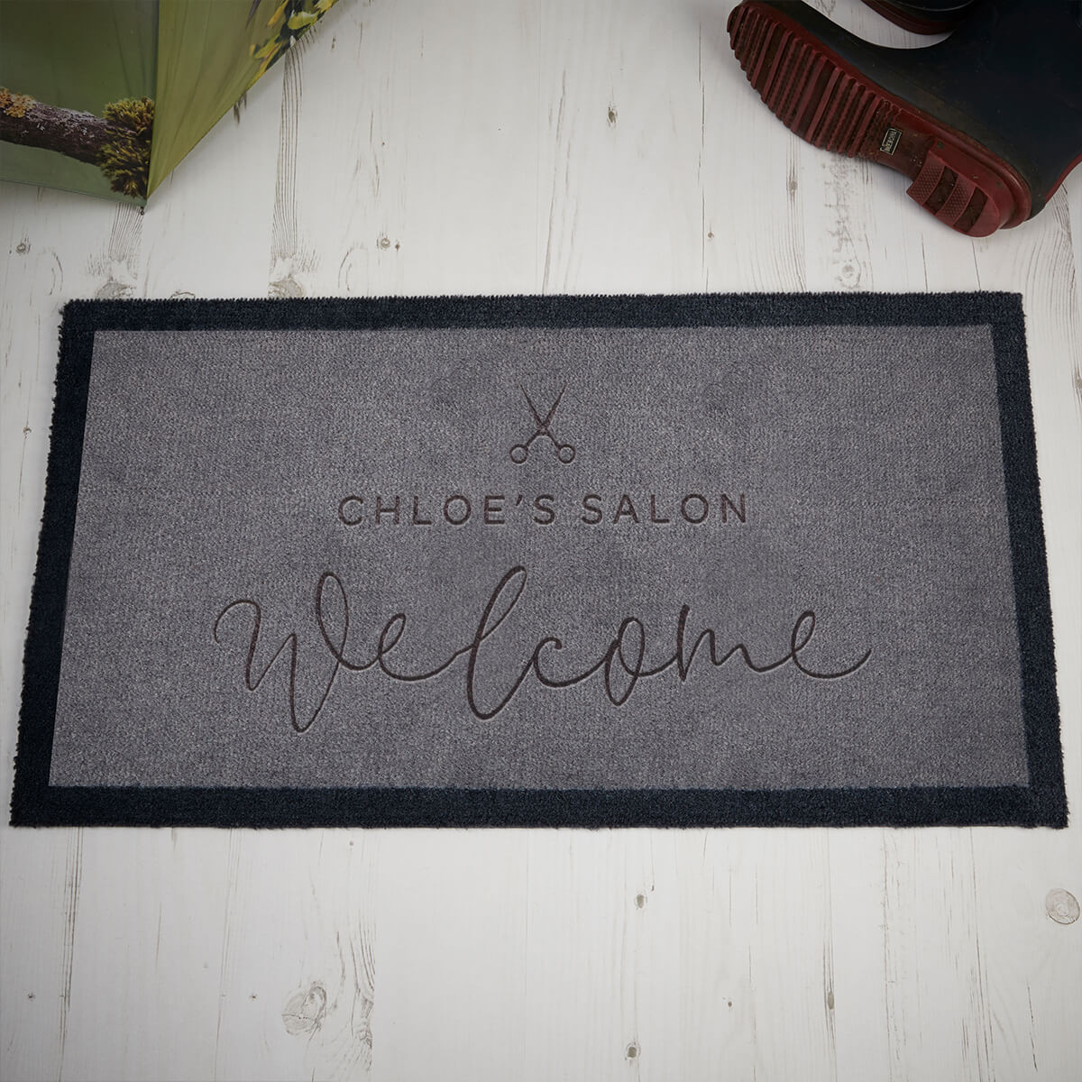 personalised Salon Welcome Doormat