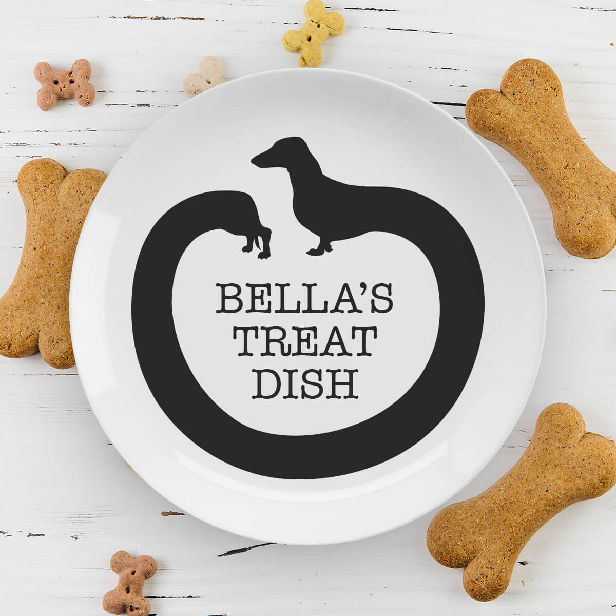 personalised sausage dog plate