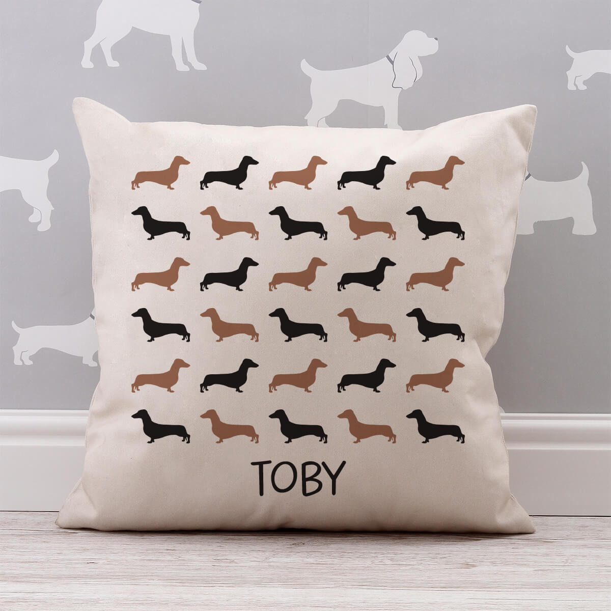 personalised patterned cotton cushion