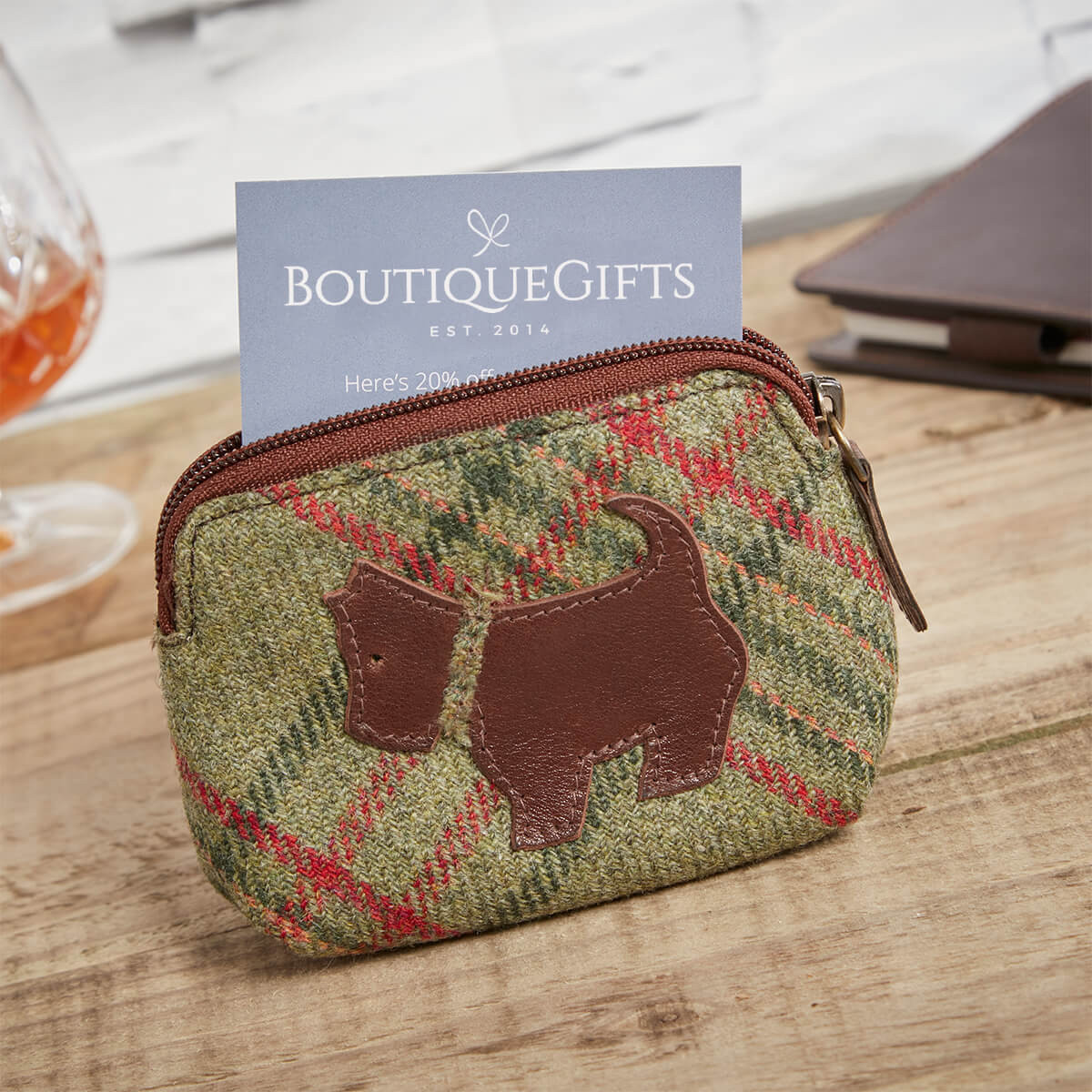Scottie Dog Applique Coin Purse