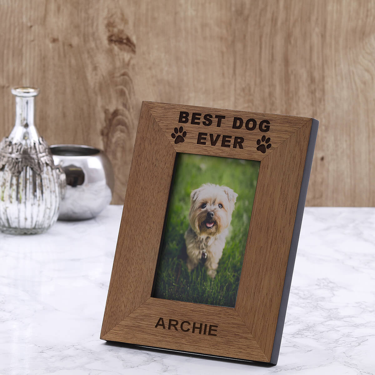 personalised best dog photo frame