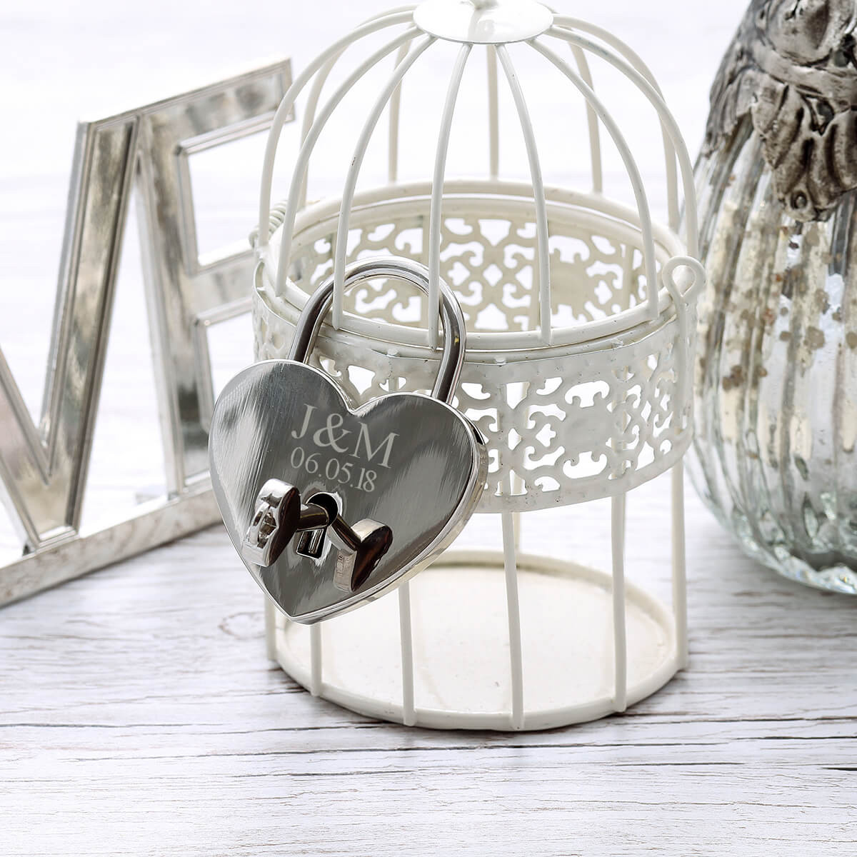 personalised Silver Lock