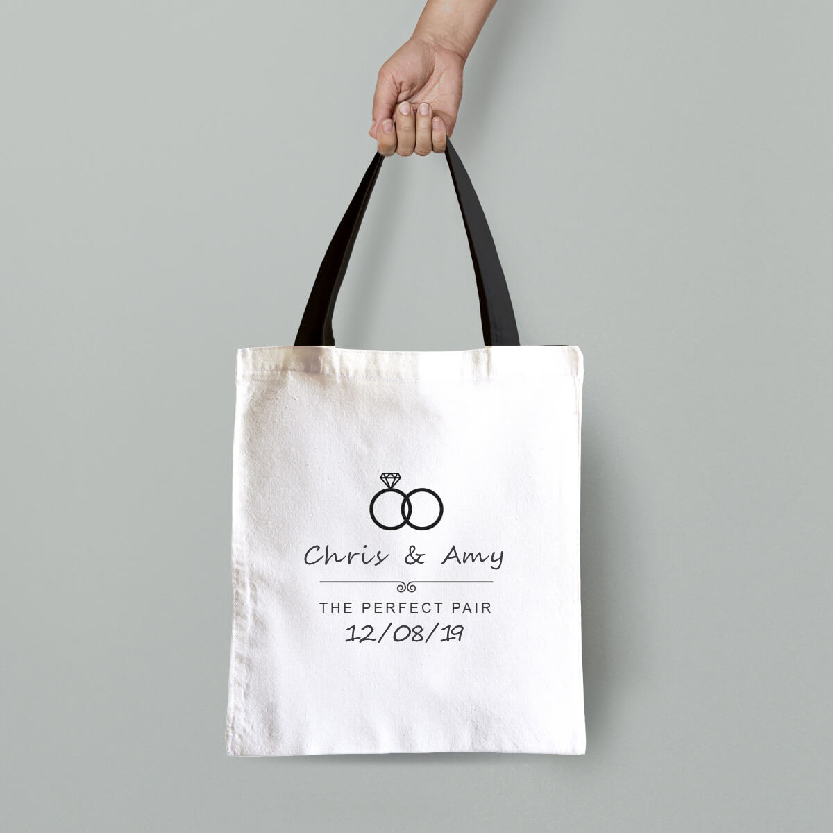 personalised Wedding Couples Tote Bag