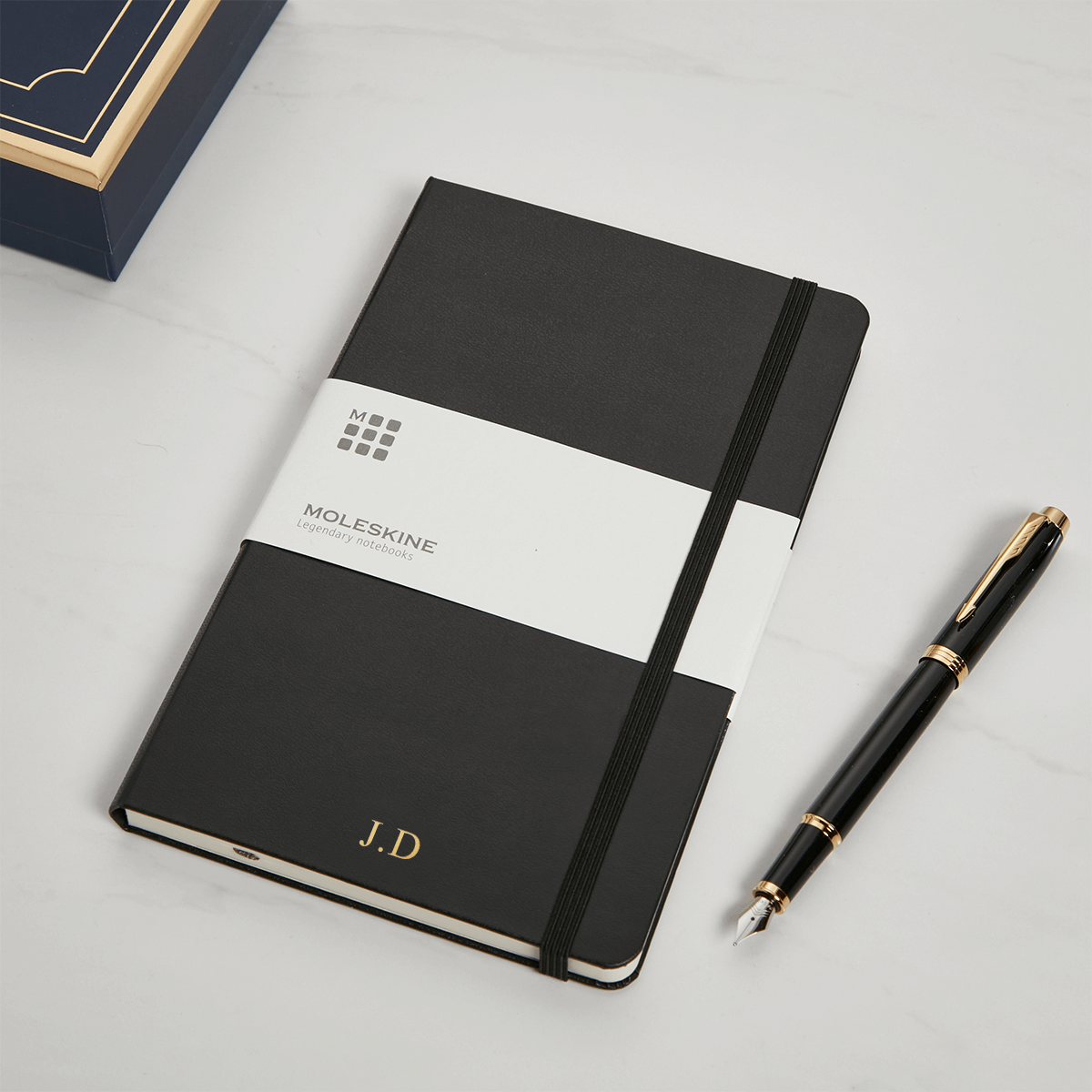 personalised Black Moleskine Notebook