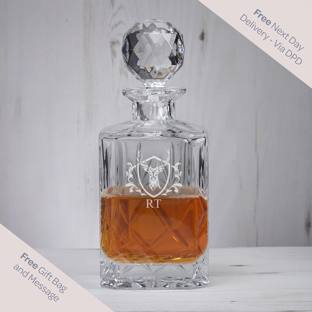 Stag Crest Blenheim Crystal Decanter