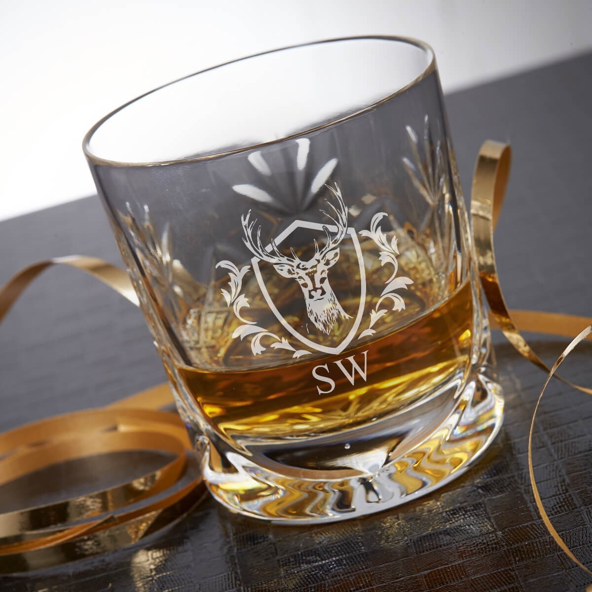 Stag Design Crystal Whisky Tumbler