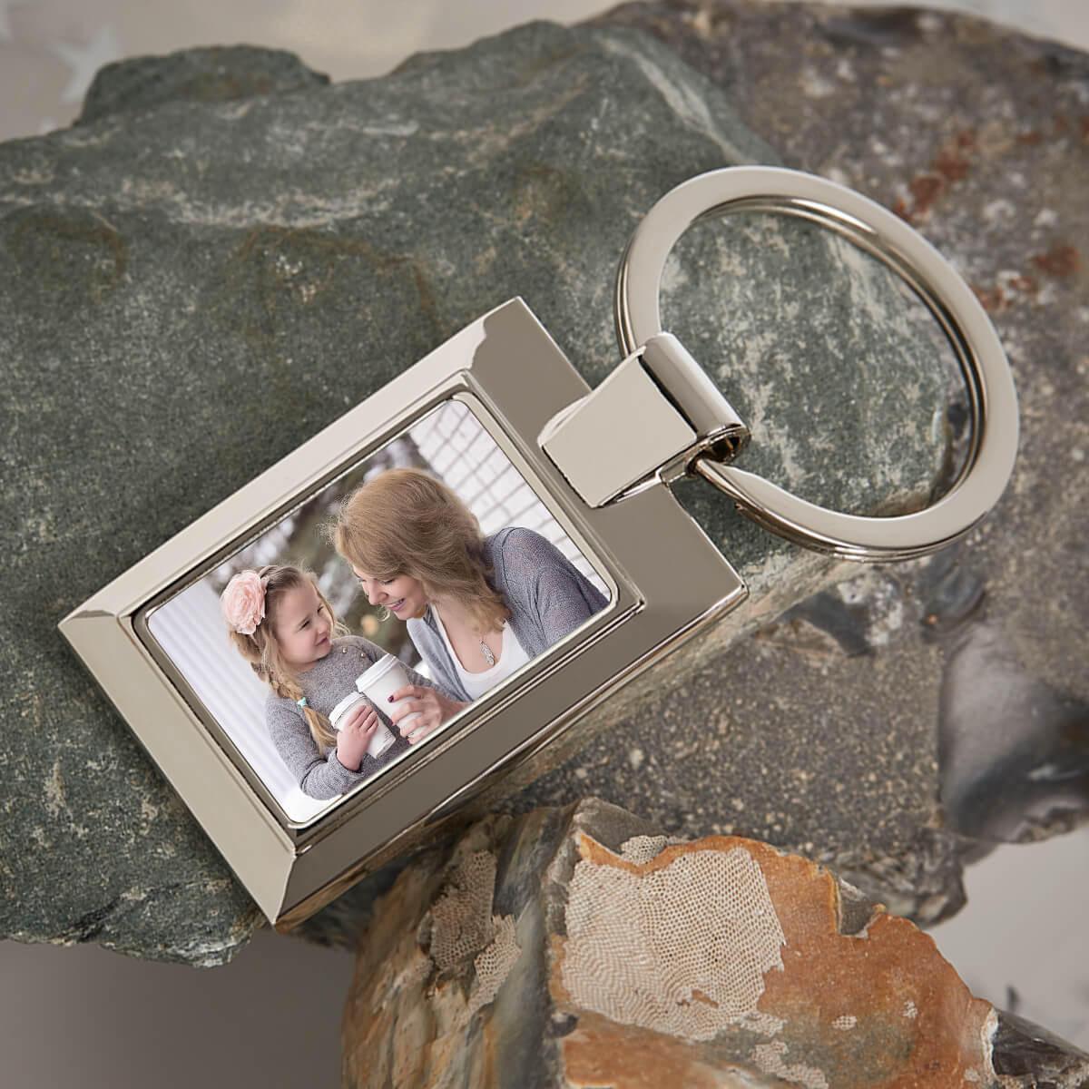 Personalised Mum Photo Upload Metal Keyring