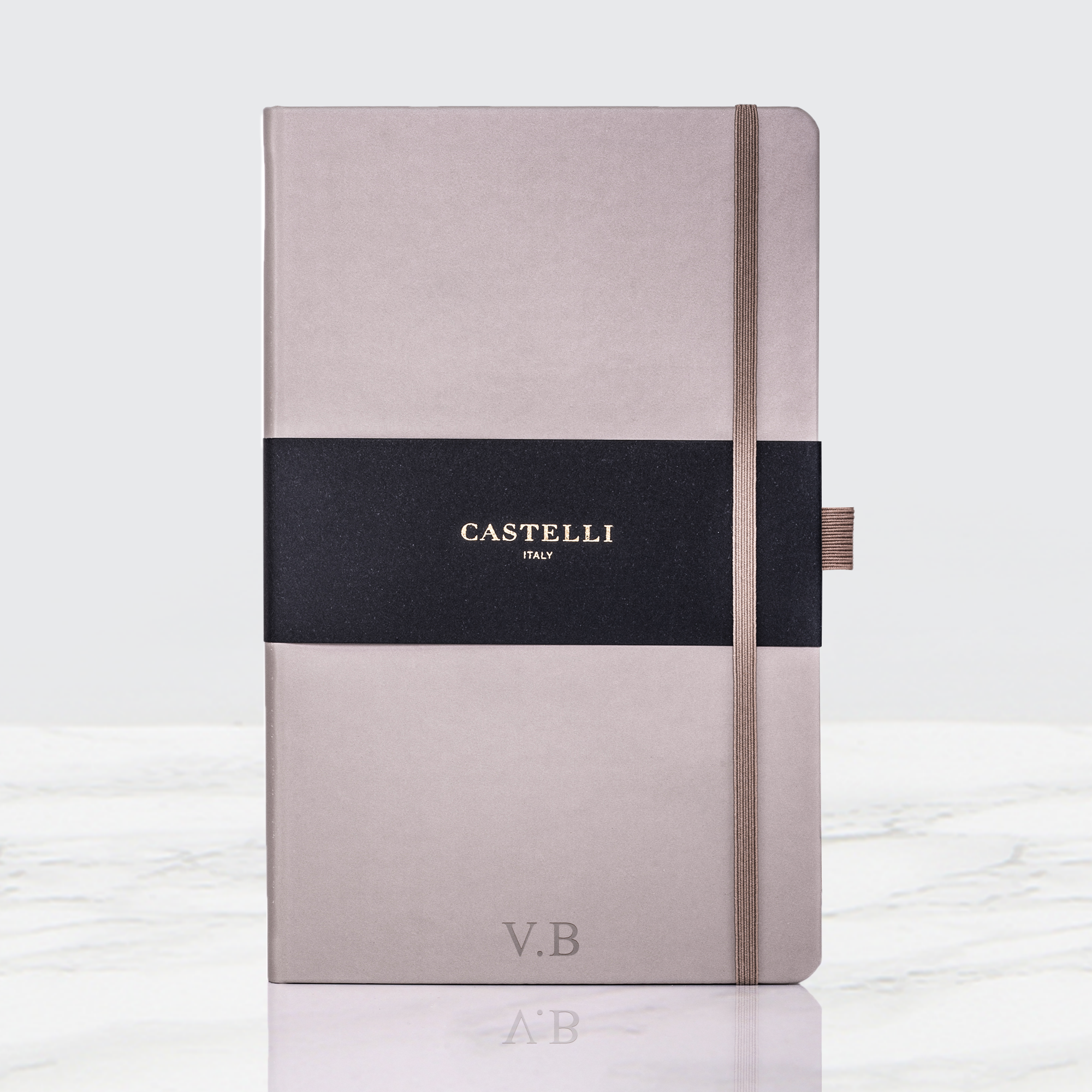 Personalised Taupe Castelli Notebook
