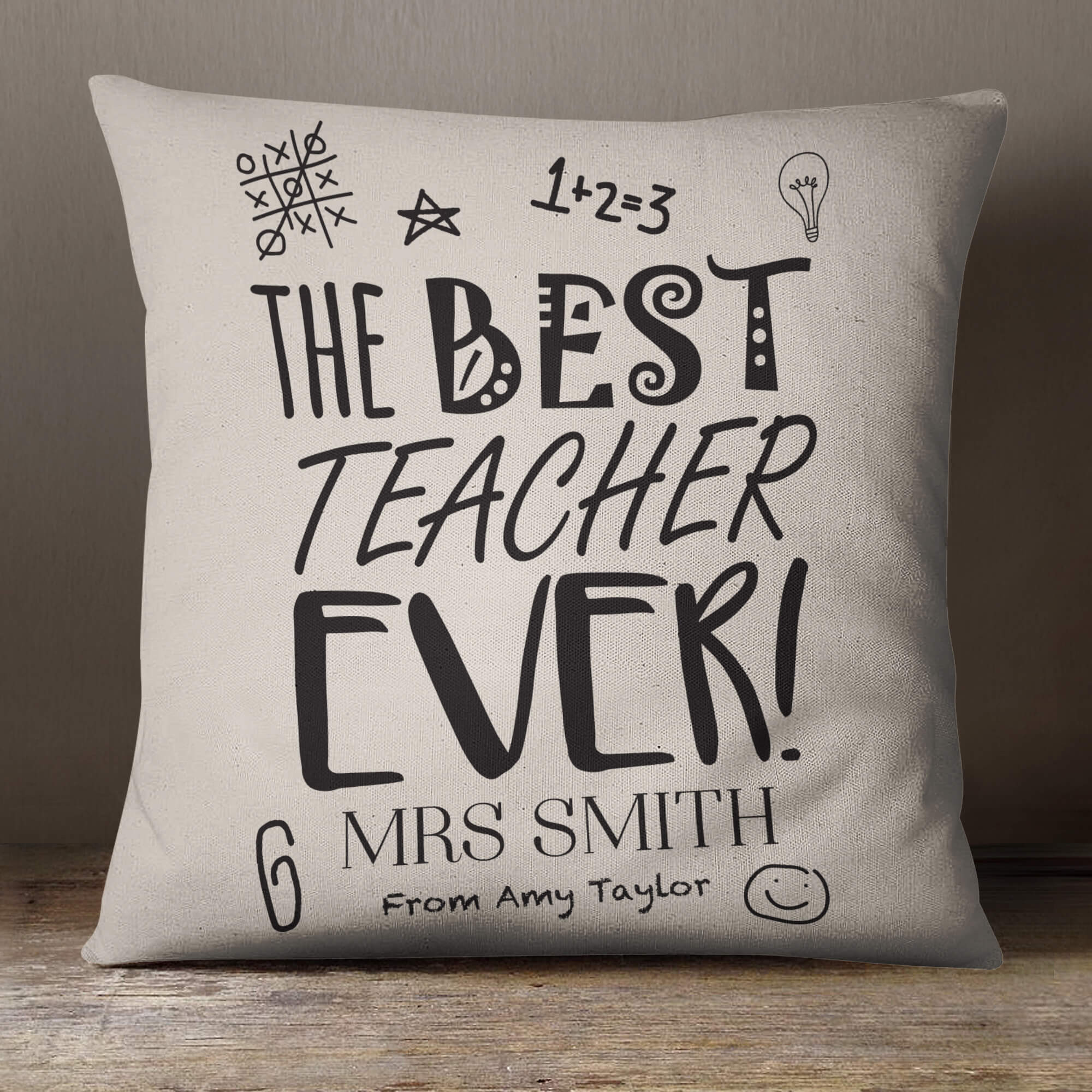 Personalised teacher cushion online