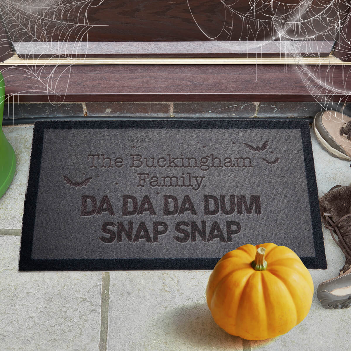 personalised halloween family doormat