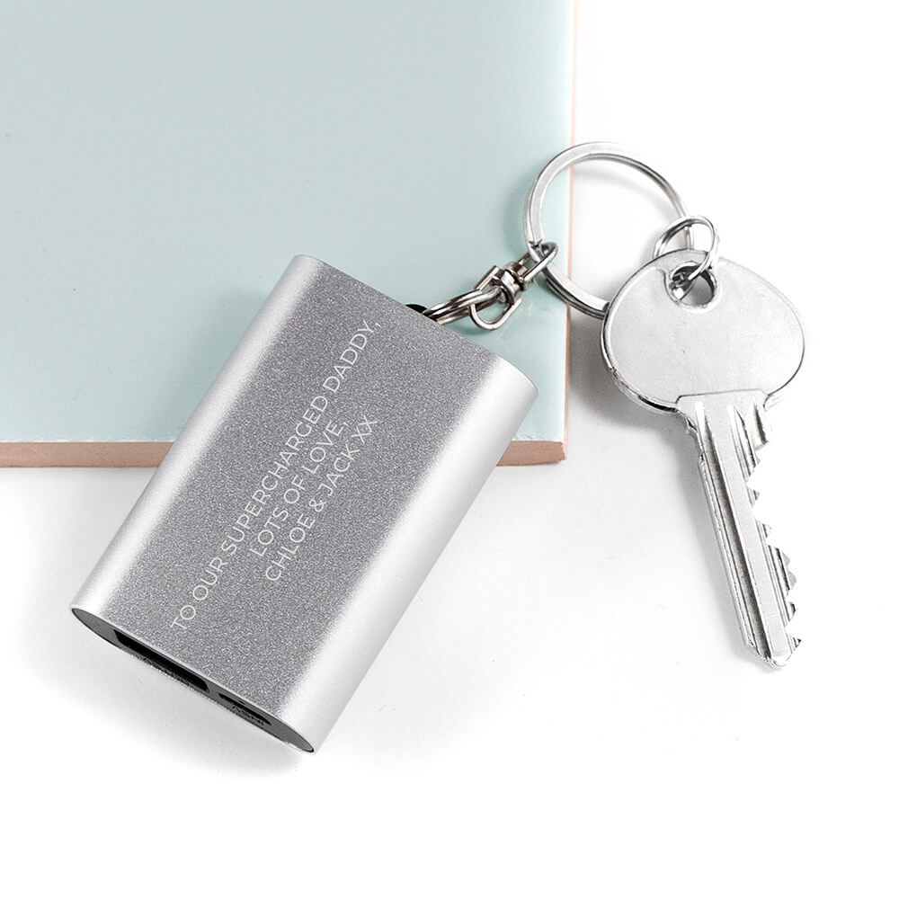 personalised Mini Powerbank Keyring