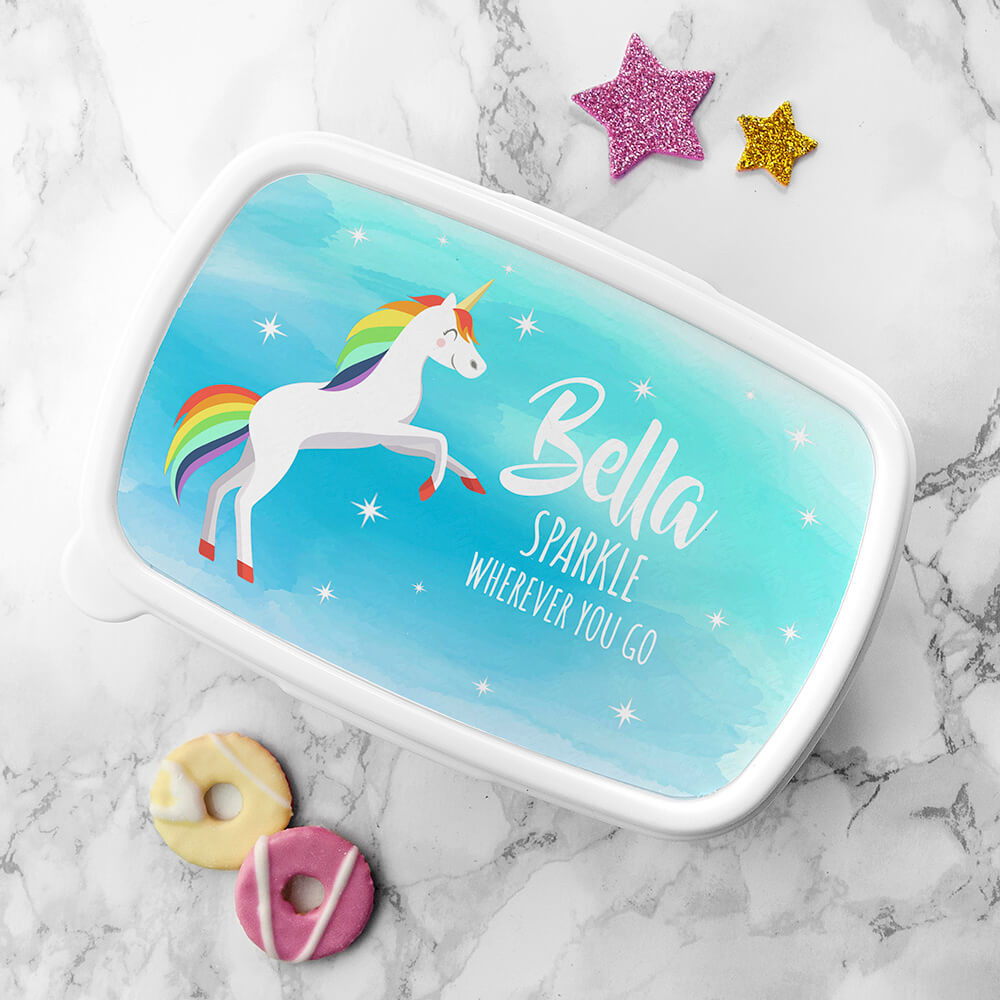 Rainbow unicorn lunch box shop