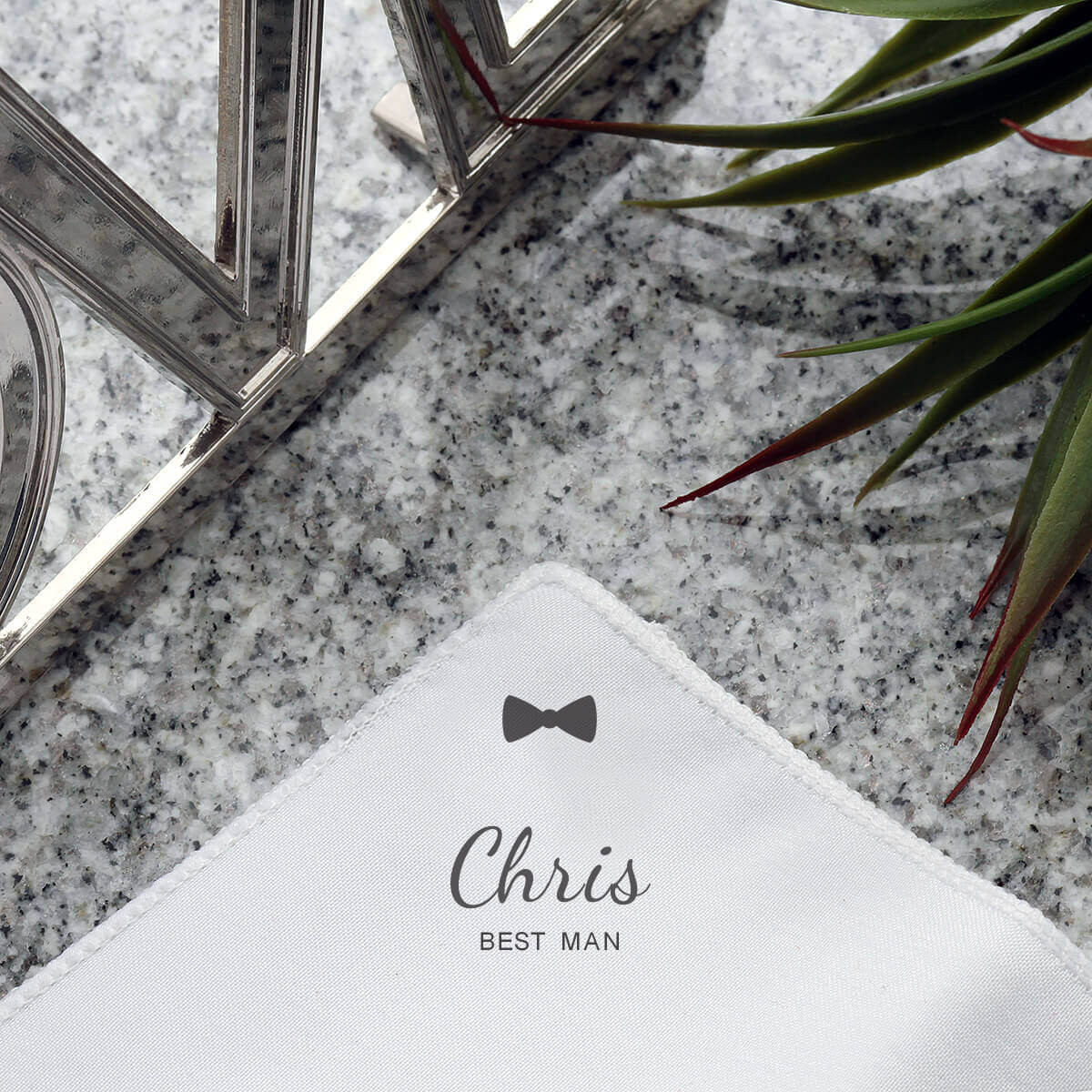 personalised Bow Tie Pocket Square