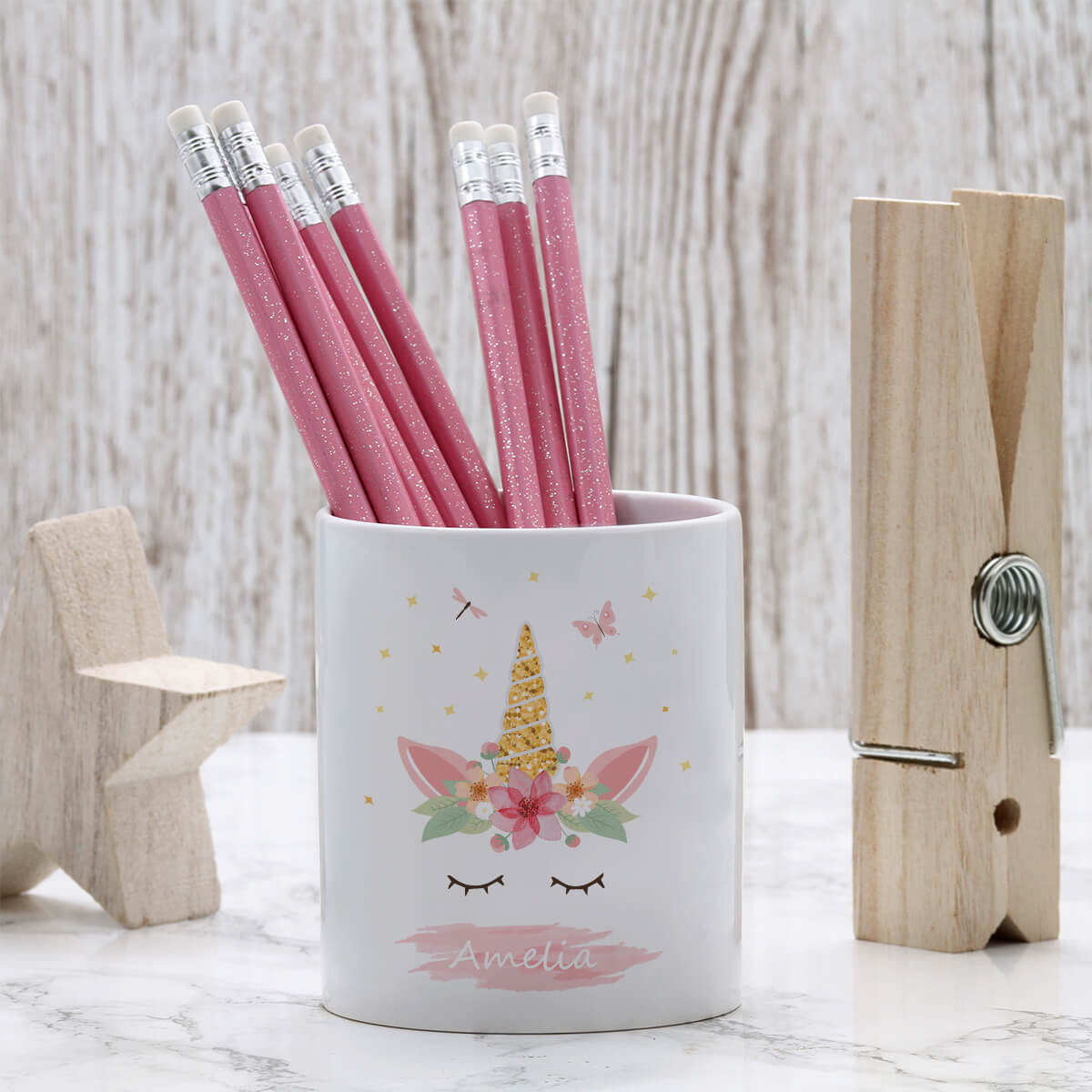 personalised Unicorn Pen Pot