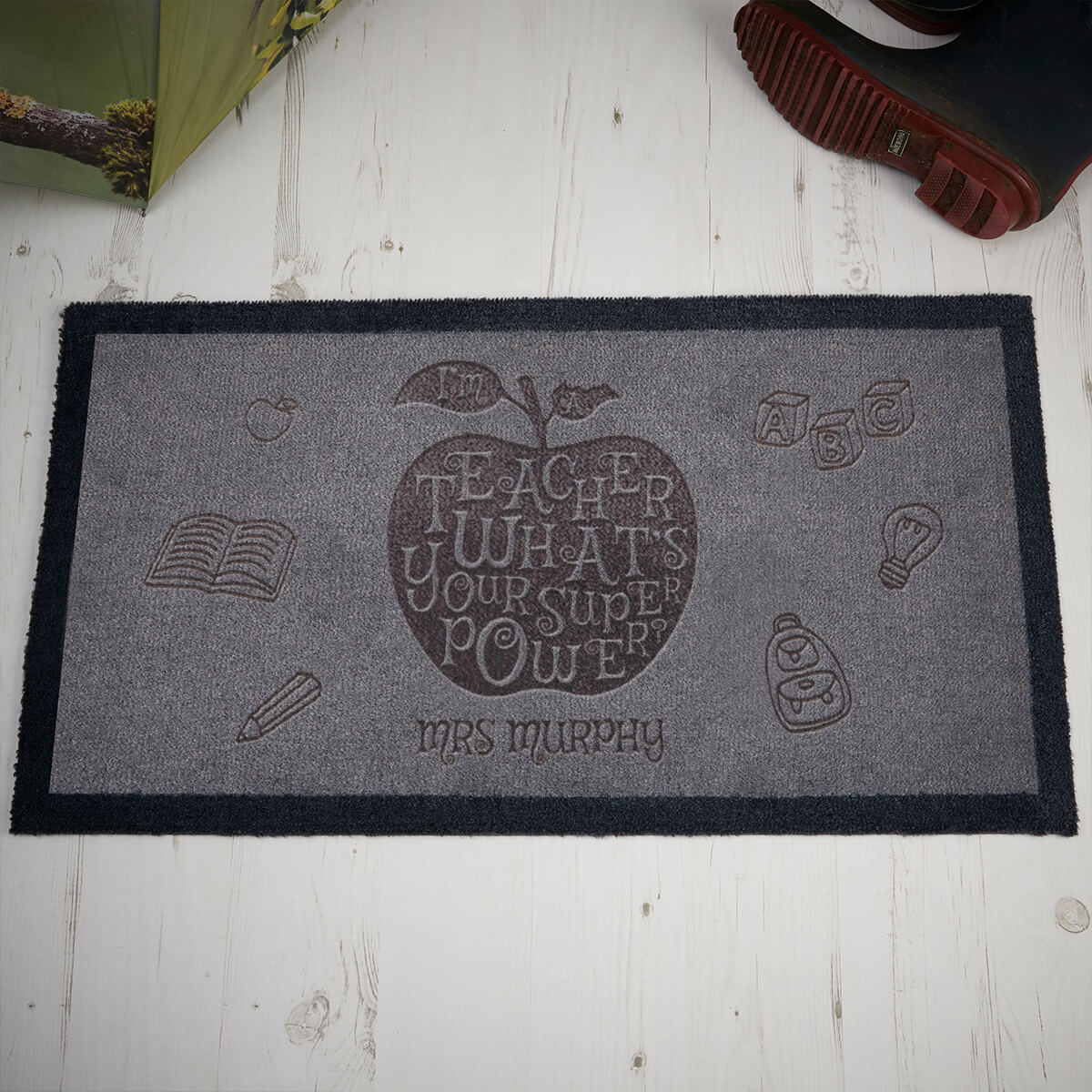 personalised Teacher Superpower Doormat