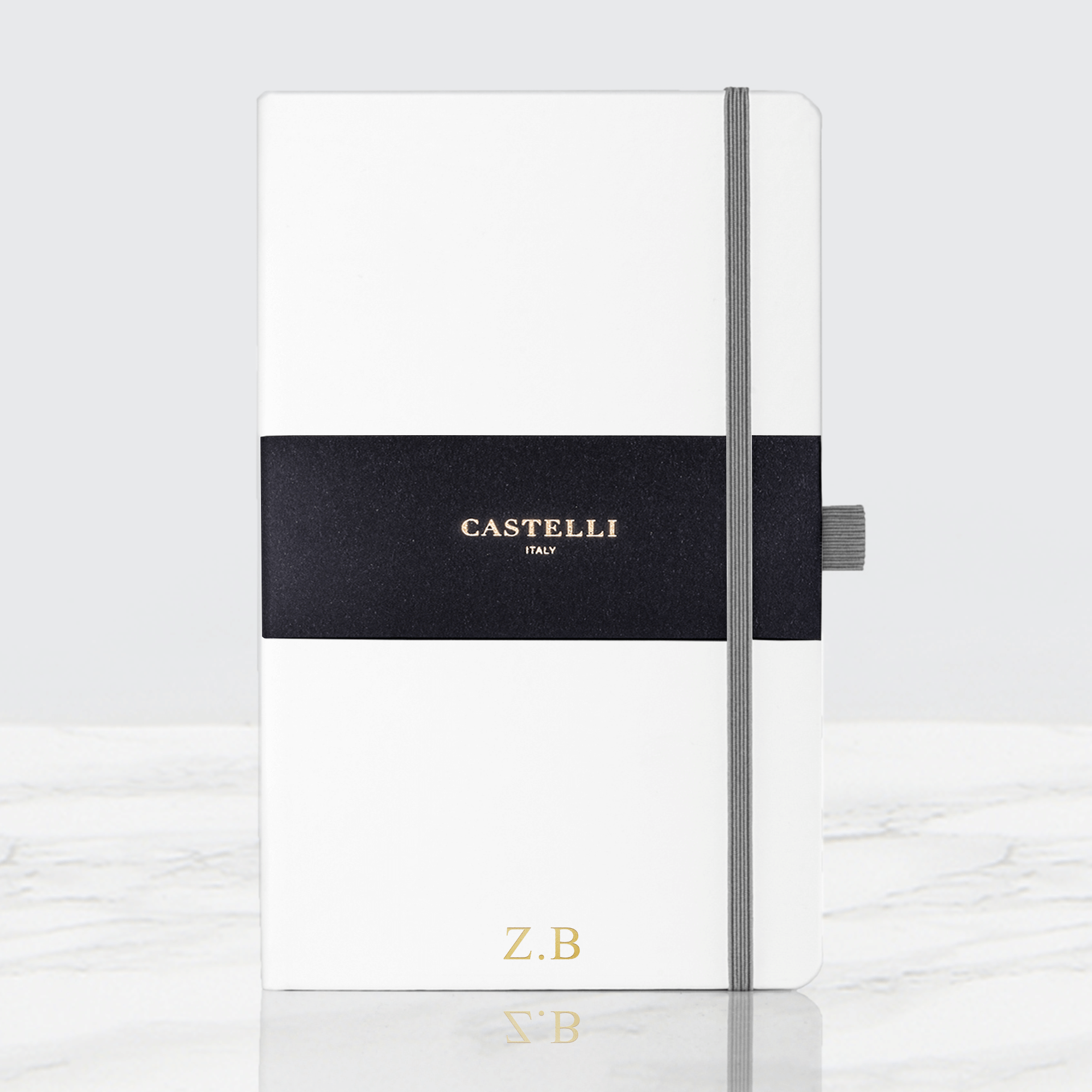 Personalised White Castelli notebook